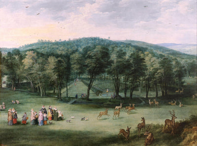 L'Infante Isabelle-Claire-Eugénie au parc de Mariement - Jan Brueghel l'Ancien