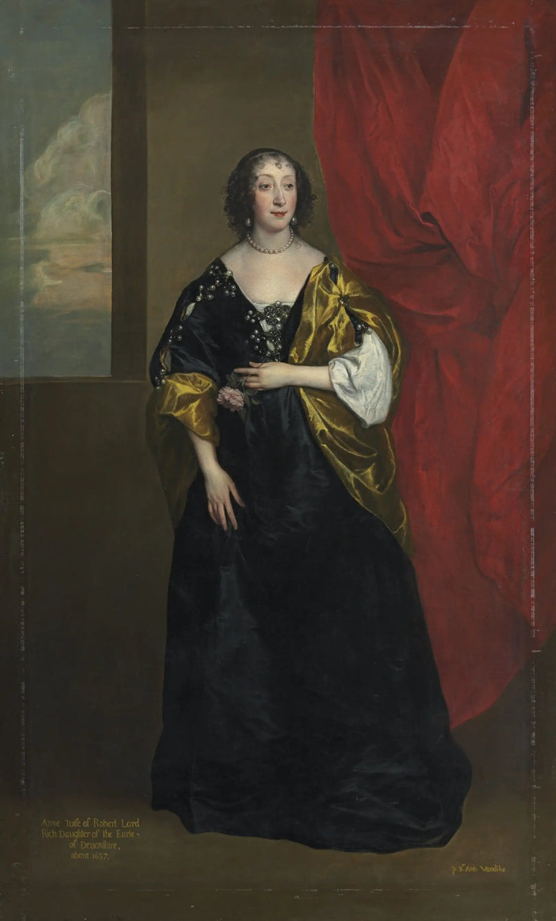 Portrait d'Anne Cavendish, Lady Rich (1612-1638) - Antoine van Dyck