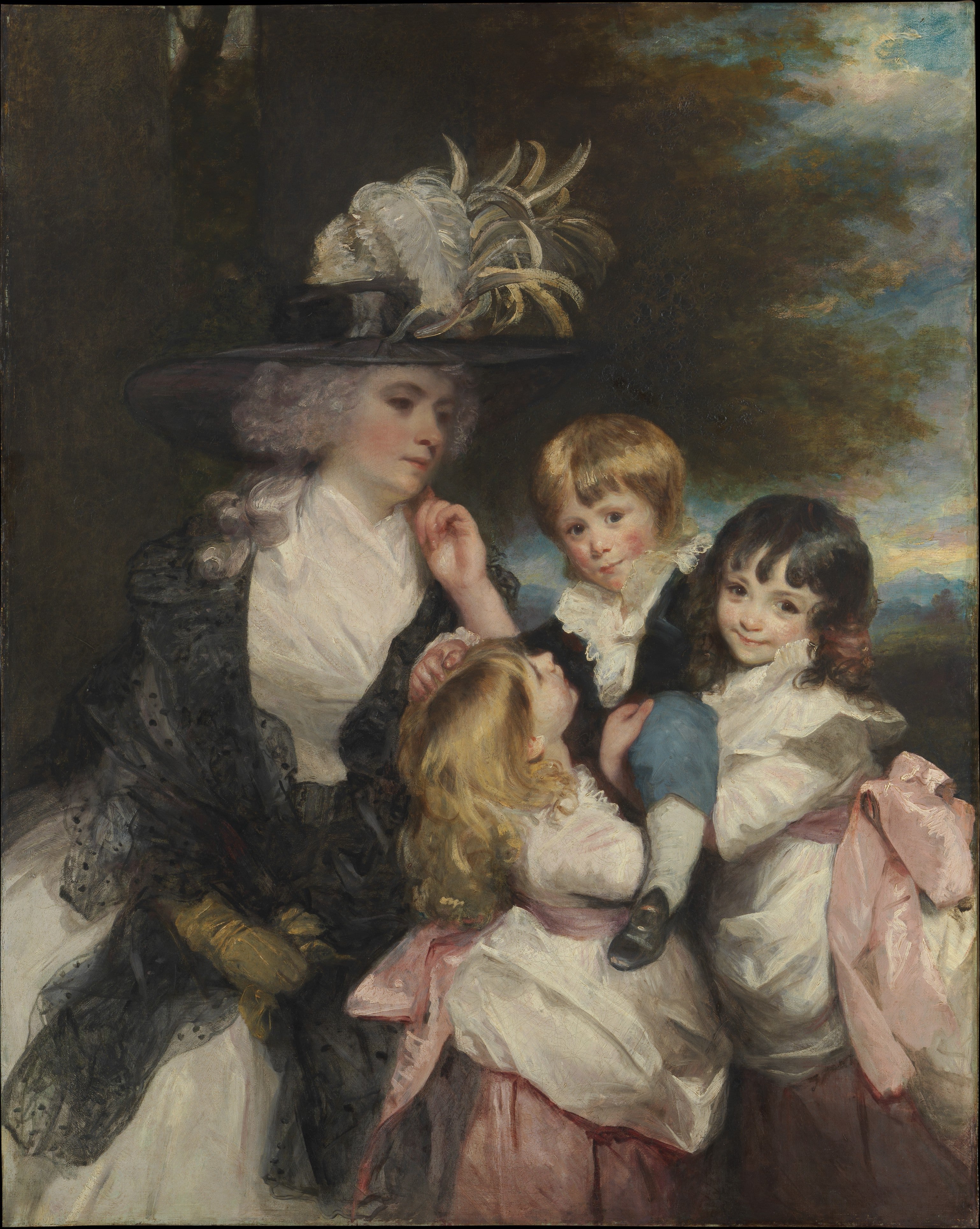 Lady Smith (Charlotte Delaval) et ses enfants (George Henry, Louisa et Charlotte) - Joshua Reynolds