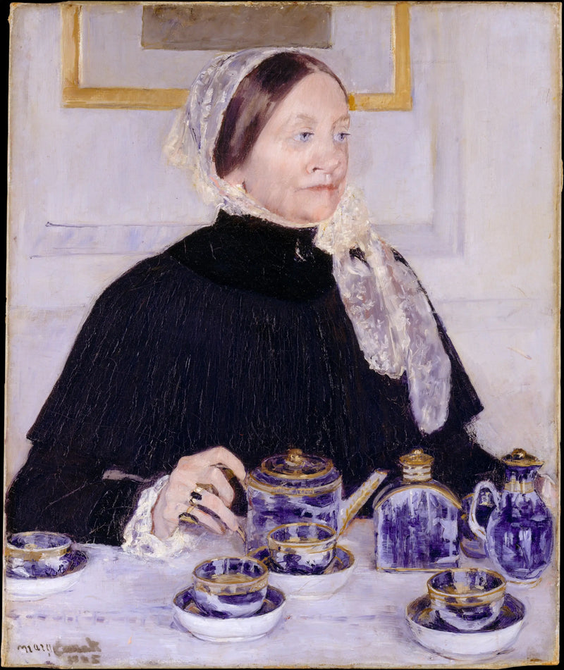 Dame à sa table à thé - Mary Cassatt