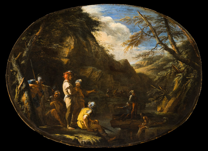 Paysage avec des hommes armés - Salvator Rosa