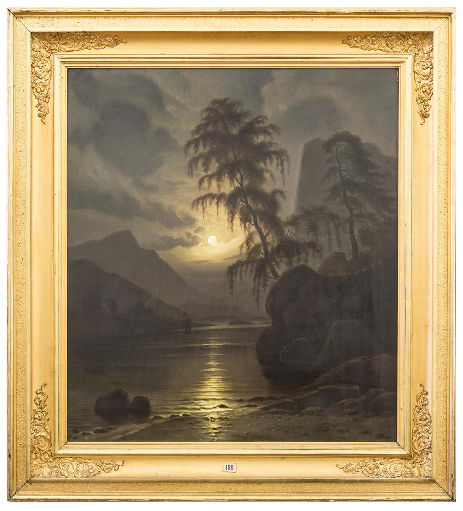 Paysage côtier au clair de lune – Lars Hansen