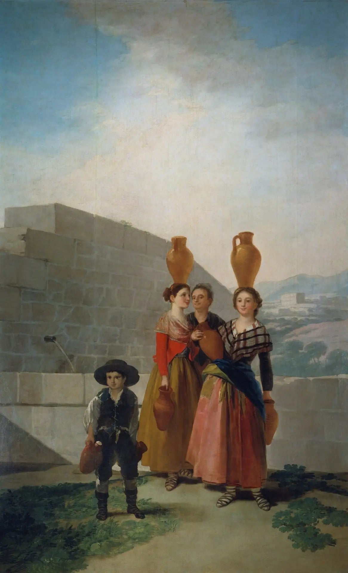 Reproduction du tableau « Les Mozas du chantaro - Francisco de Goya » par Alpha Reproduction en peinture à l’huile