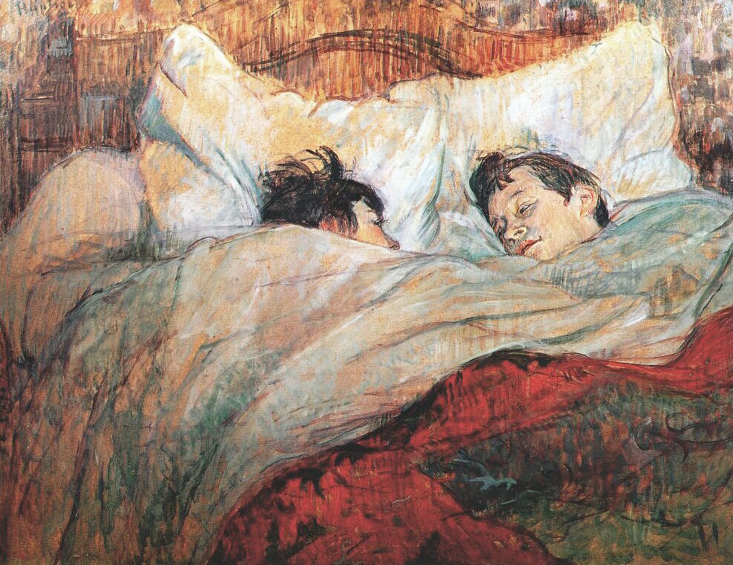 Reproduction du tableau « Le Lit - Henri de Toulouse-Lautrec » par Alpha Reproduction en peinture à l’huile