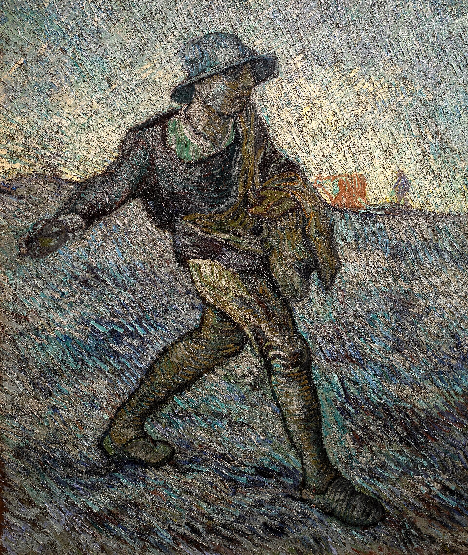 Reproduction du tableau « Le Semeur (d'après Millet) - Vincent van Gogh » par Alpha Reproduction en peinture à l’huile