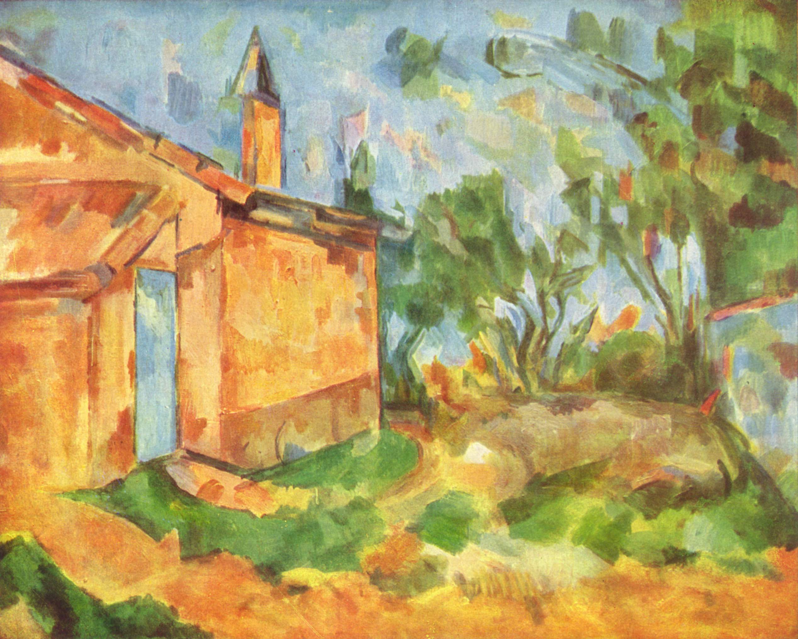 Reproduction du tableau « Le Cabanon de Jourdan - Paul Cézanne » par Alpha Reproduction en peinture à l’huile