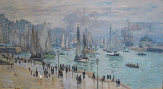 🌊 Le Havre Bateaux de pêche sortant du port Claude Monet (1874)