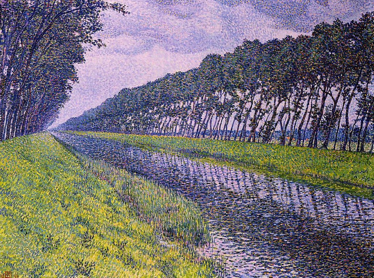 Le canal en Flandre par temps triste - Théo van Rysselberghe