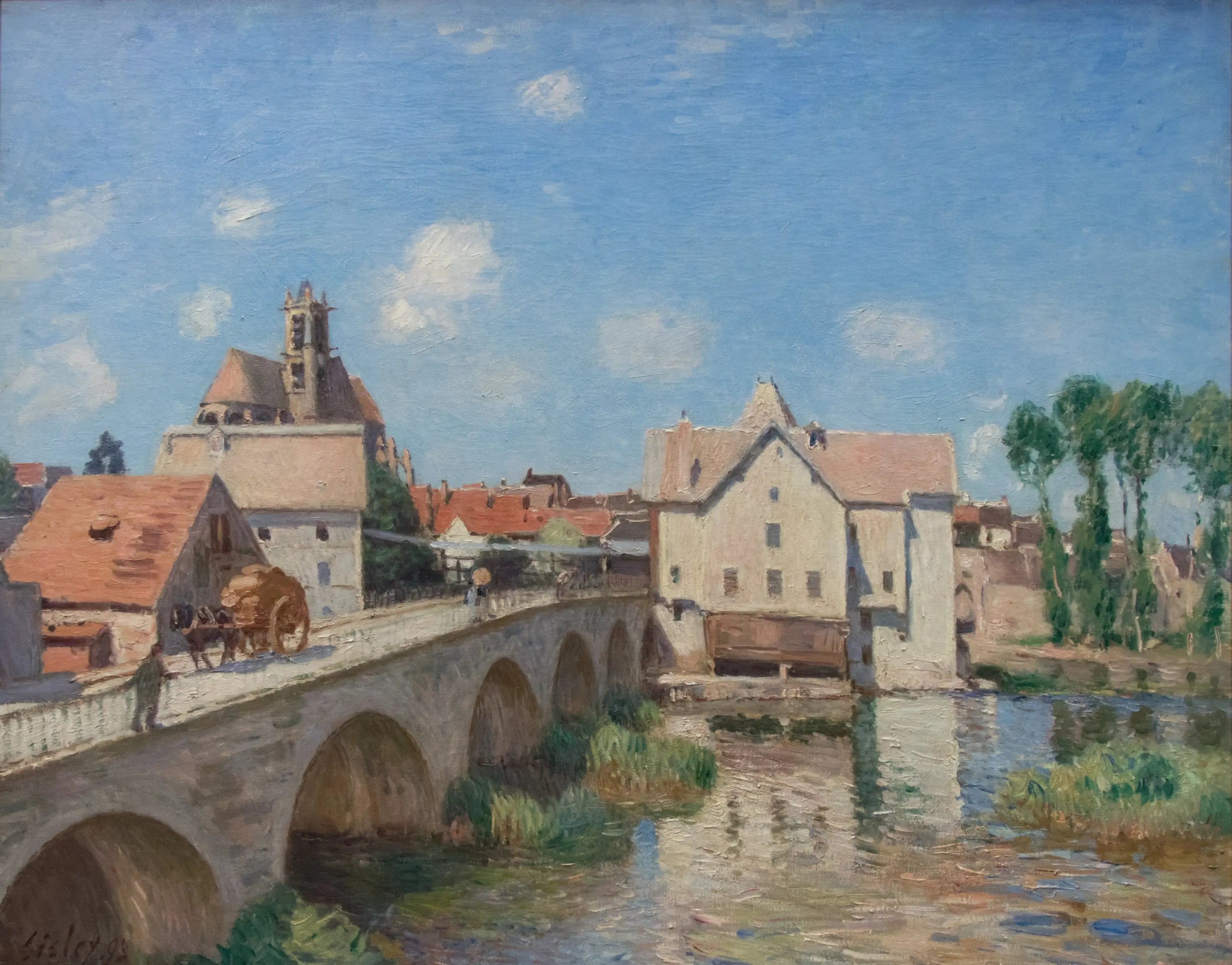 Reproduction du tableau « Le Pont de Moret - Alfred Sisley » par Alpha Reproduction en peinture à l’huile