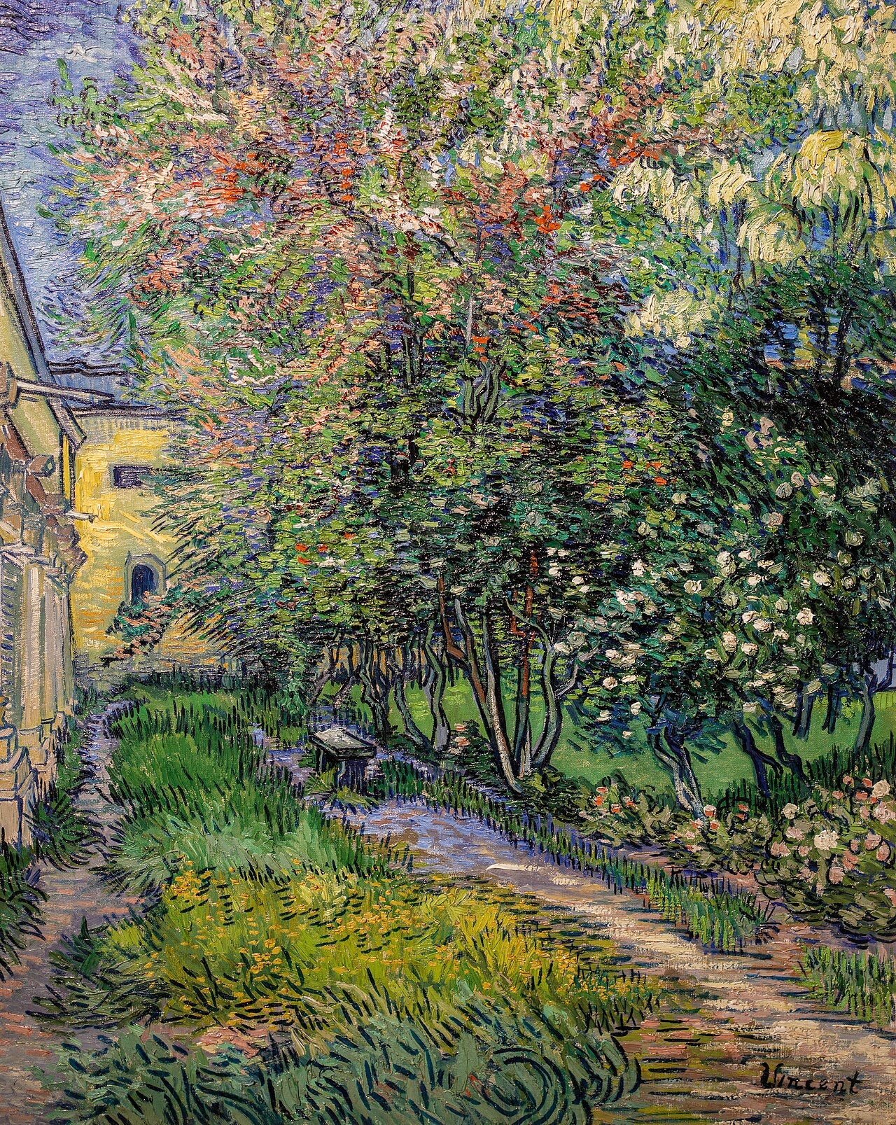 Le jardin de l'asile de Saint-Rémy - Vincent van Gogh