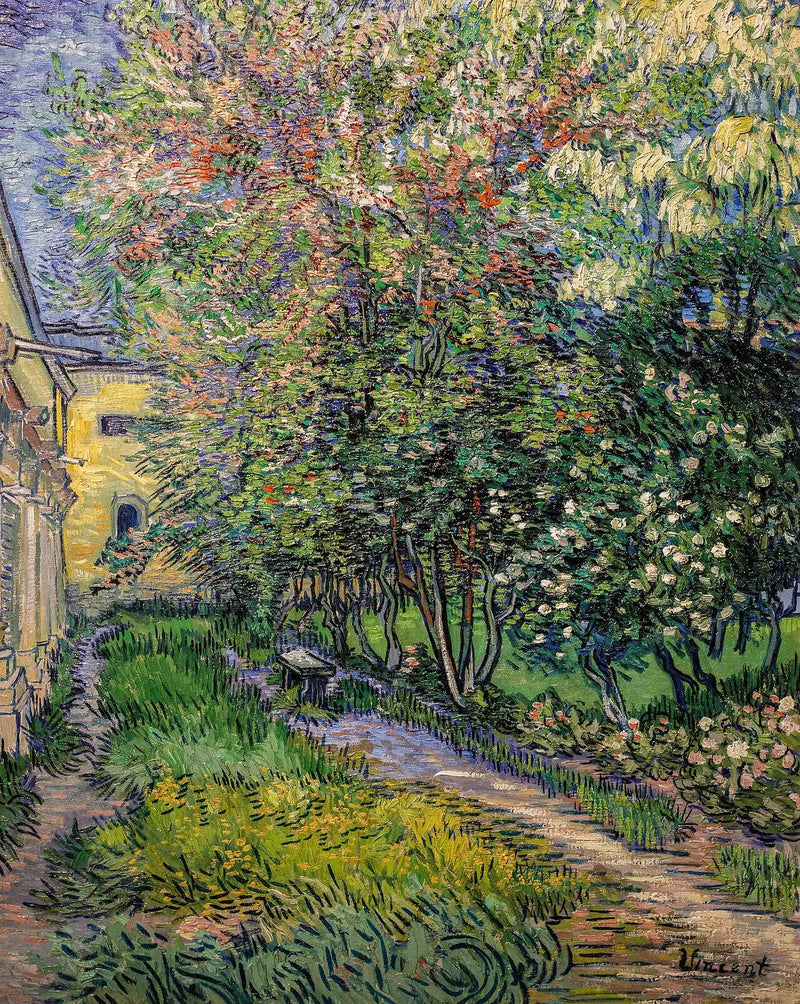 Le jardin de l'asile de Saint-Rémy - Vincent van Gogh