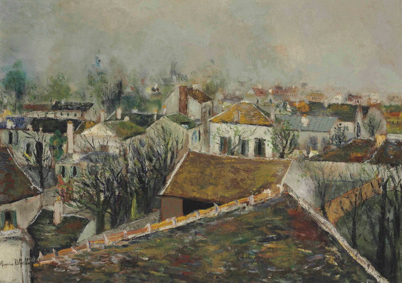 Les Toits à Sarcelles (1910) - Maurice Utrillo