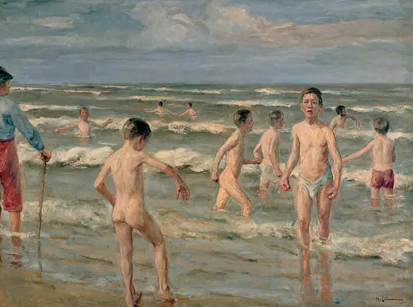 Garçons baignant - Max Liebermann