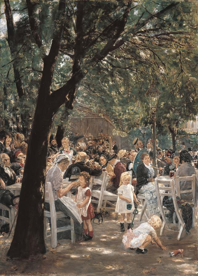 Biergarten à Munich - Max Liebermann