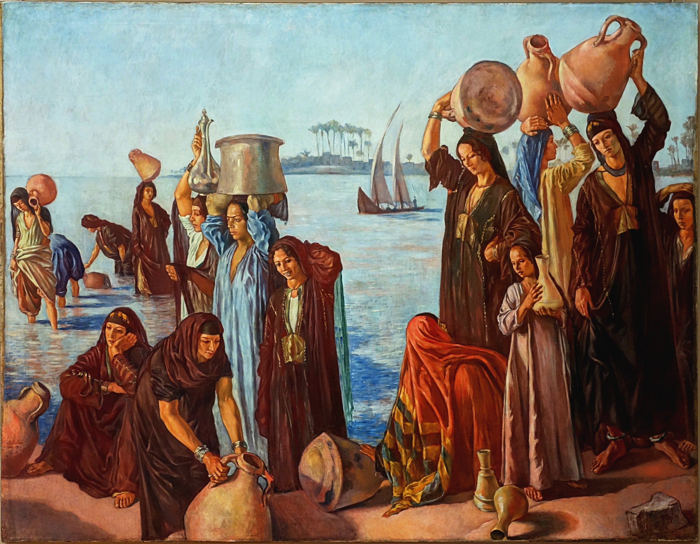 Femmes au bord du Nil - Émile Bernard