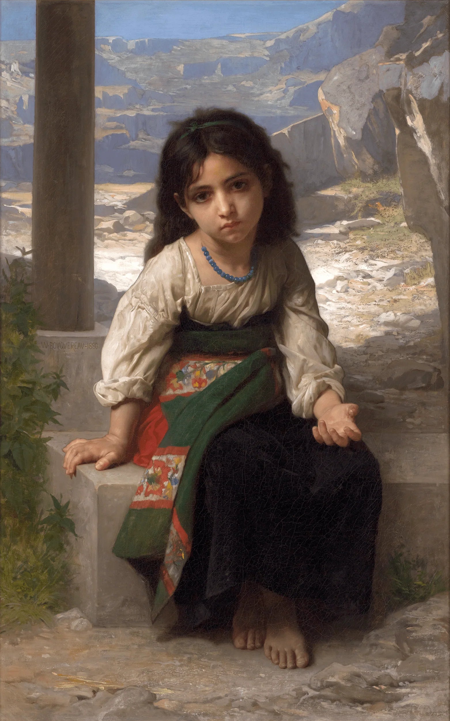 Reproduction du tableau « Petite Mendiante - Bouguereau » par Alpha Reproduction en peinture à l’huile