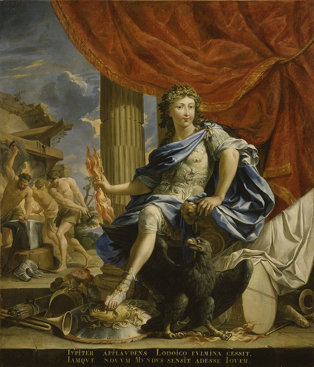 Louis XIV en Jupiter vainqueur de la Fronde – Charles Poerson