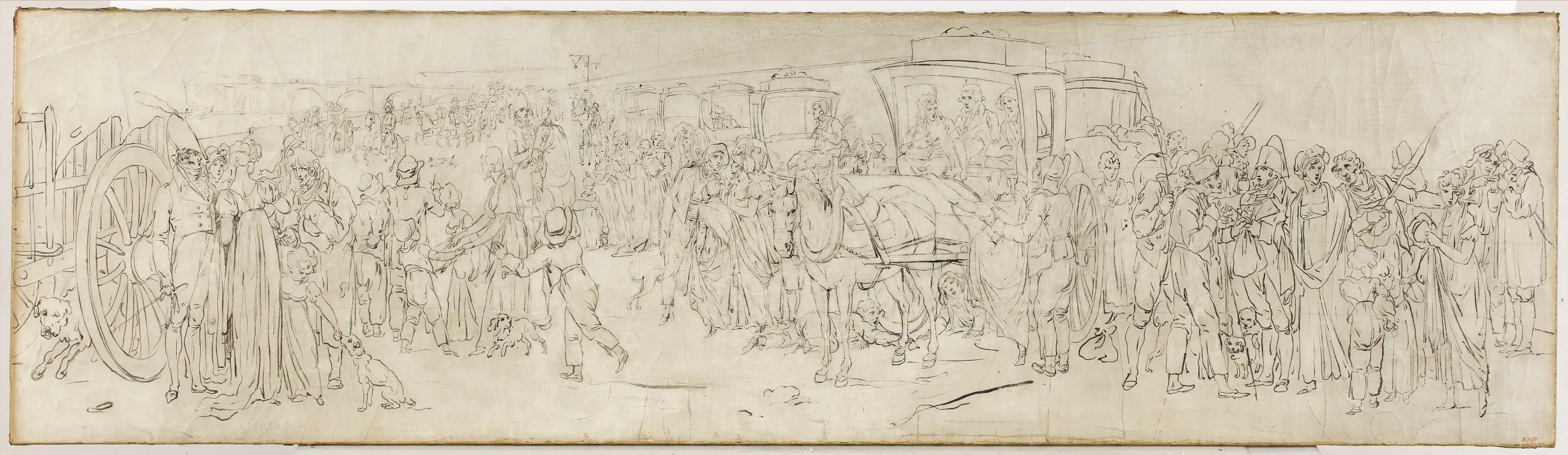 Les coucous sur le quai des Tuileries - Louis-Léopold Boilly - Alpha Reproduction