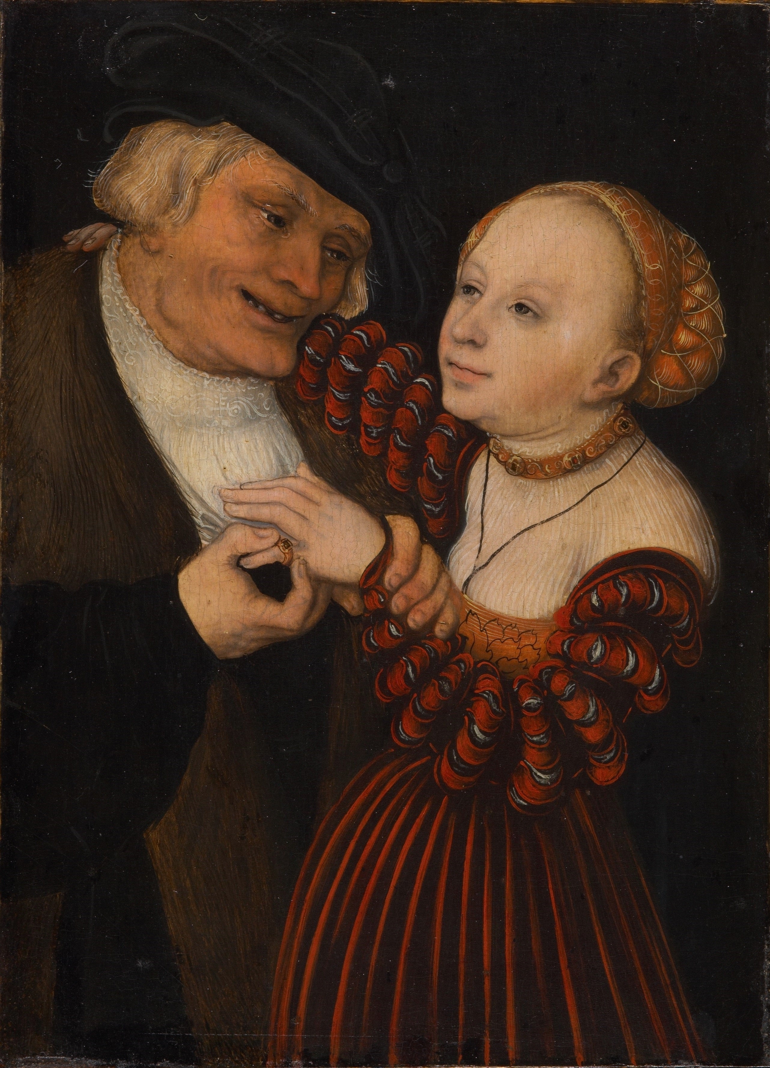 Un vieil homme avec une fille / Un couple mal assorti - Lucas Cranach the Elder