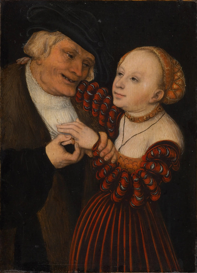 Un vieil homme avec une fille / Un couple mal assorti - Lucas Cranach the Elder