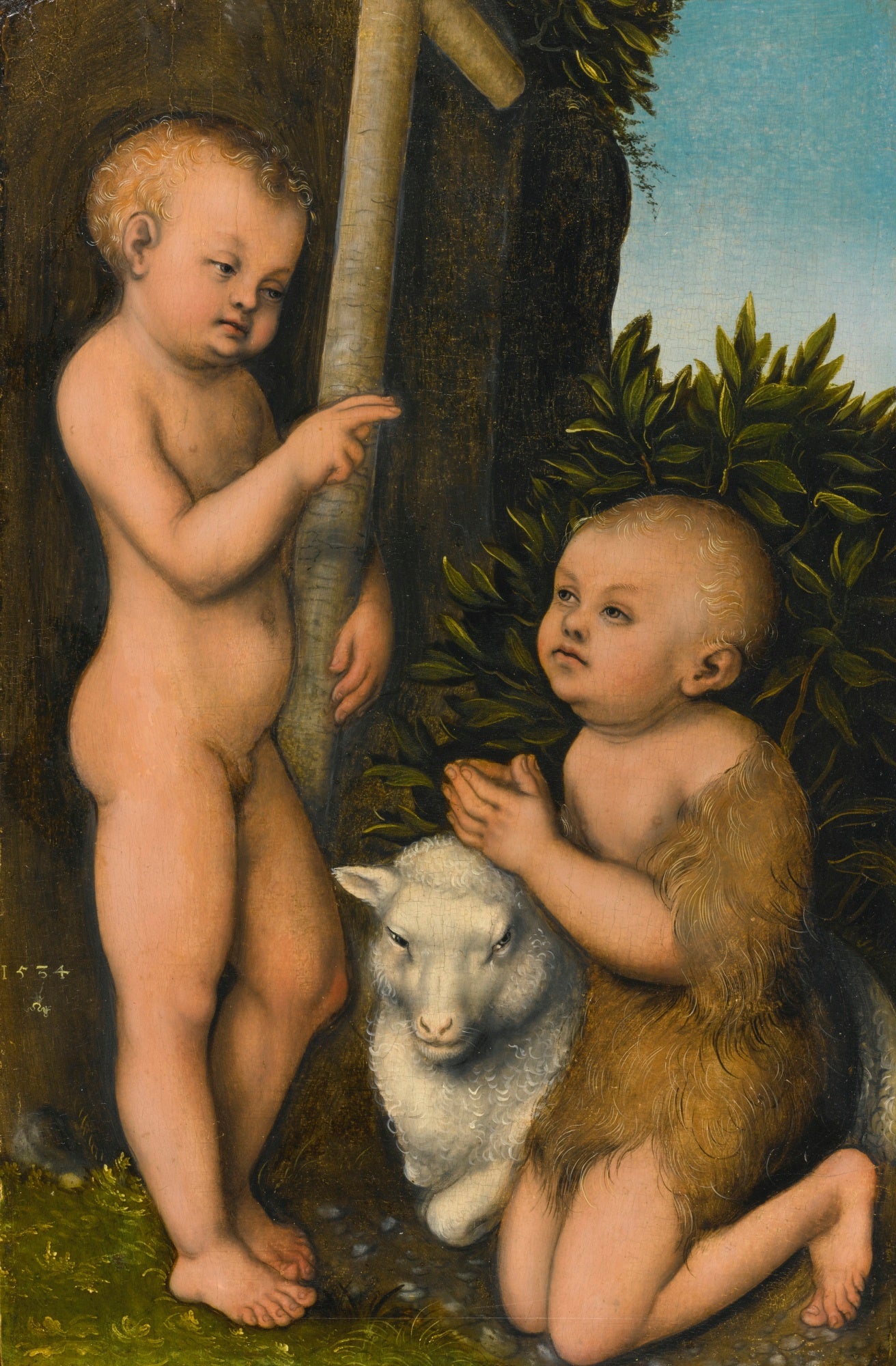 L'Enfant Jésus adoré par l'Enfant Saint Jean Baptiste - Lucas Cranach the Elder
