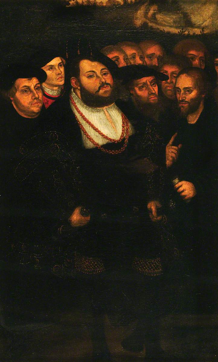 Jean Frédéric le Magnanime (1503-1554), avec un groupe de réformateurs - Lucas Cranach the Elder