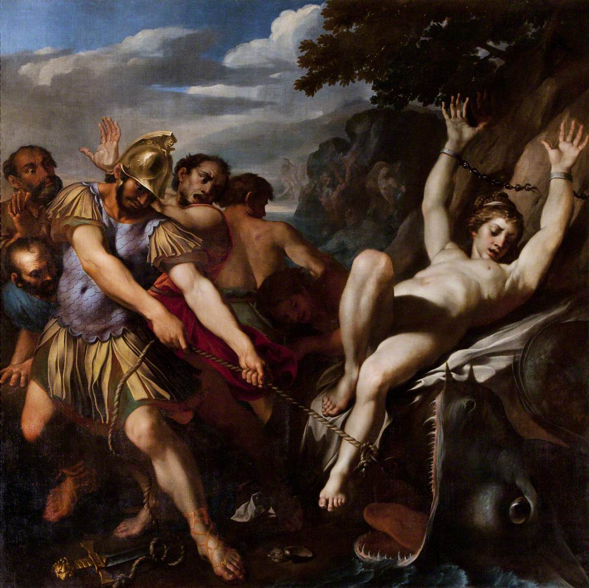 Orlando délivrant Olympia du monstre marin - Ludovico Carracci