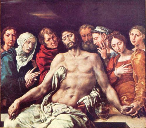 La mise au tombeau du Christ - Maarten van Heemskerck