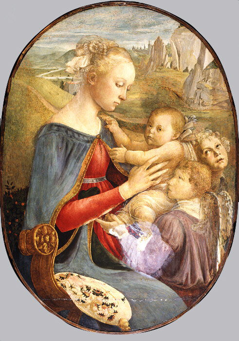 Vierge à l'Enfant avec deux anges - Sandro Botticelli
