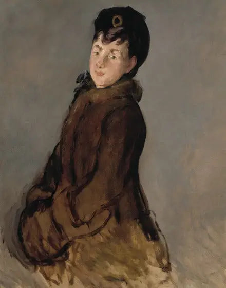 Portrait d'Isabelle Lemonnier avec un manchon - Édouard Manet