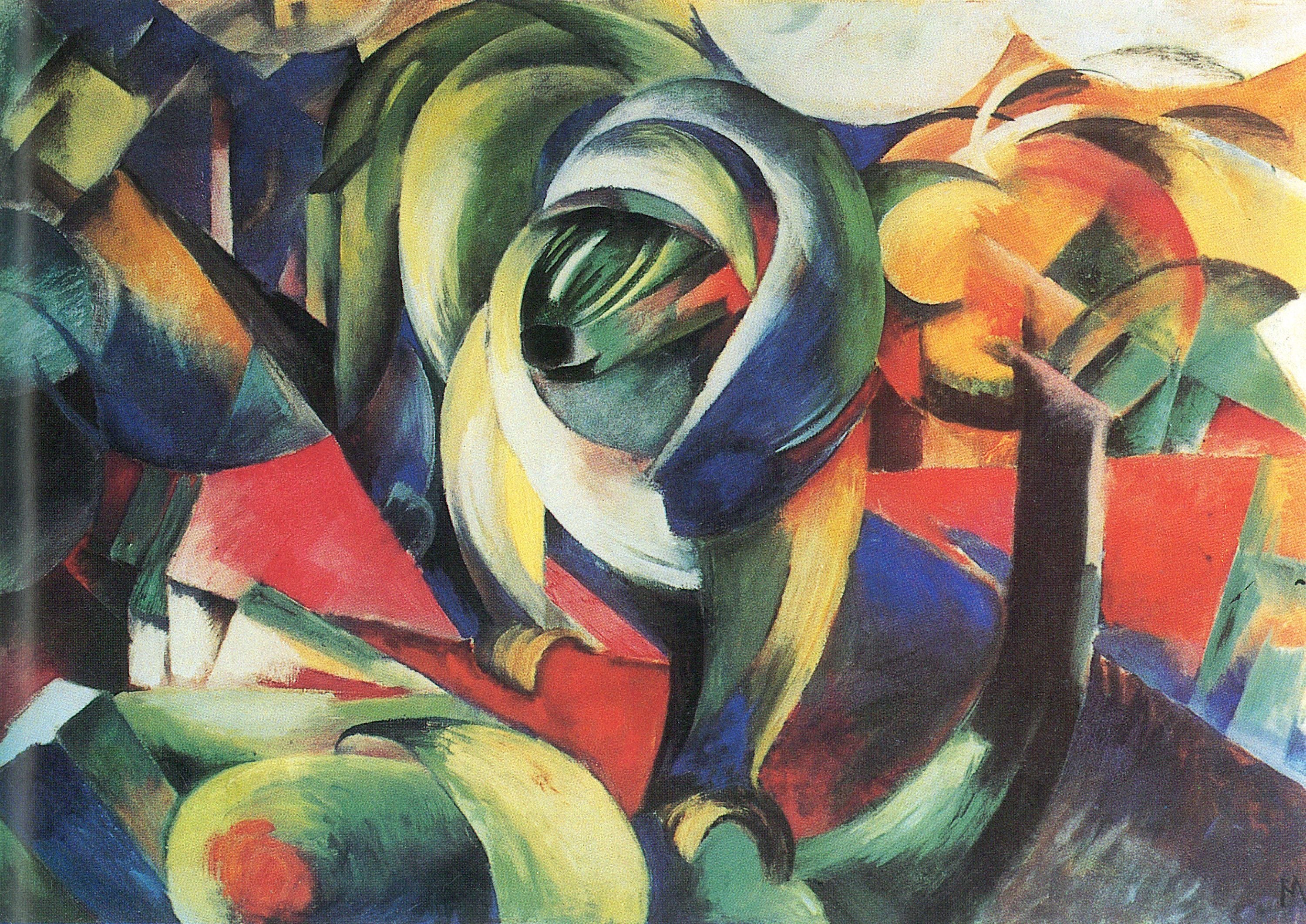 Reproduction du tableau « Le Mandrill - Franz Marc » par Alpha Reproduction en peinture à l’huile