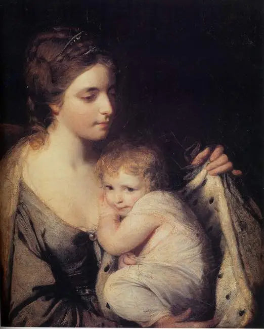 Les deux Waldegrave portrait de Maria Walpole comtesse de Waldegrave et de sa fille Elisabeth Laura depuis comtesse