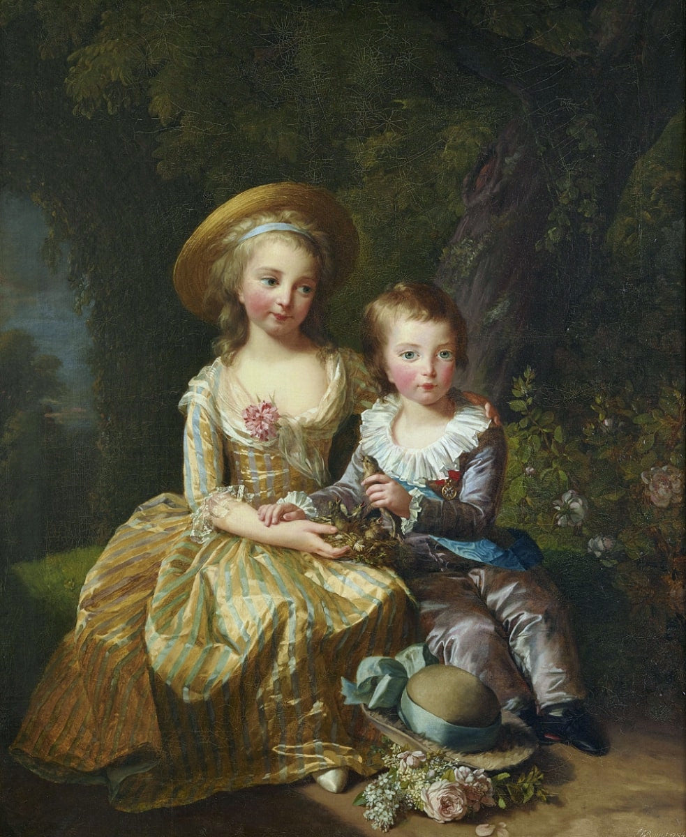 Marie-Thérèse et son frère le dauphin - Élisabeth Vigée Le Brun