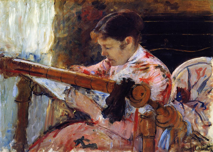 Lydia devant un métier à tapisserie - Mary Cassatt