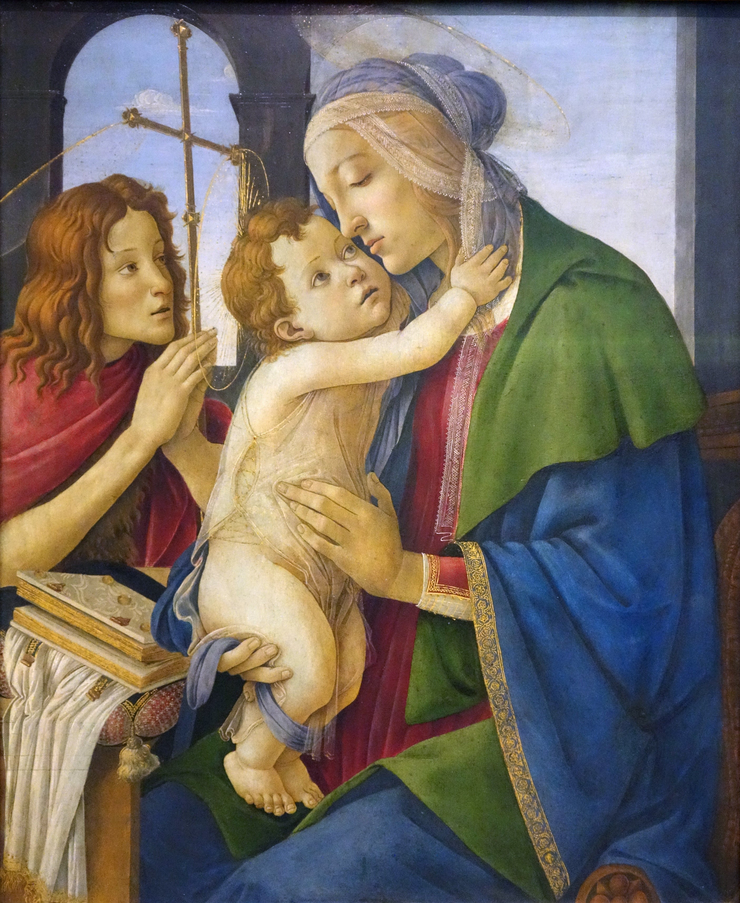La Vierge à l'Enfant avec le jeune saint Jean-Baptiste - Sandro Botticelli