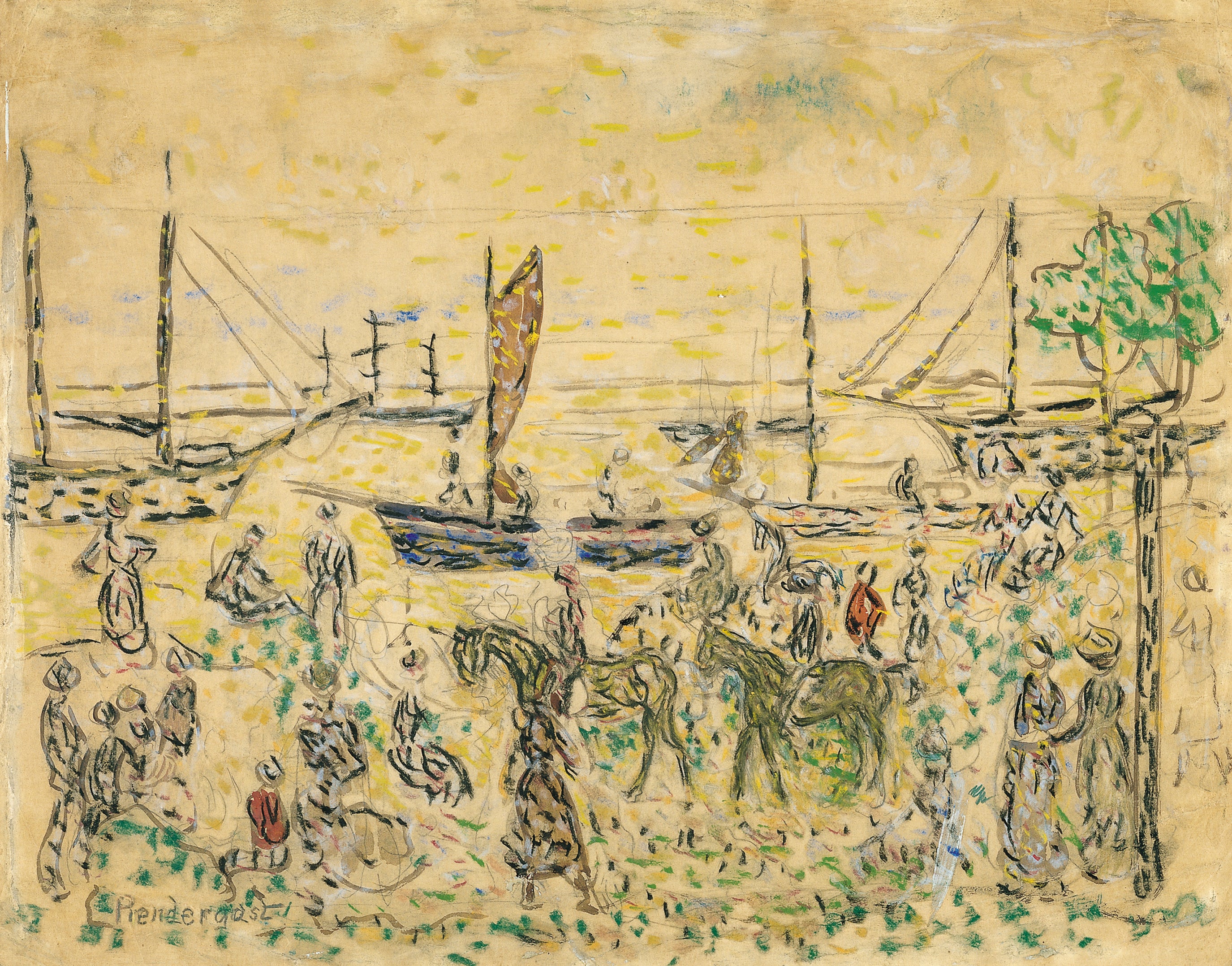 Le rivage - Maurice Prendergast