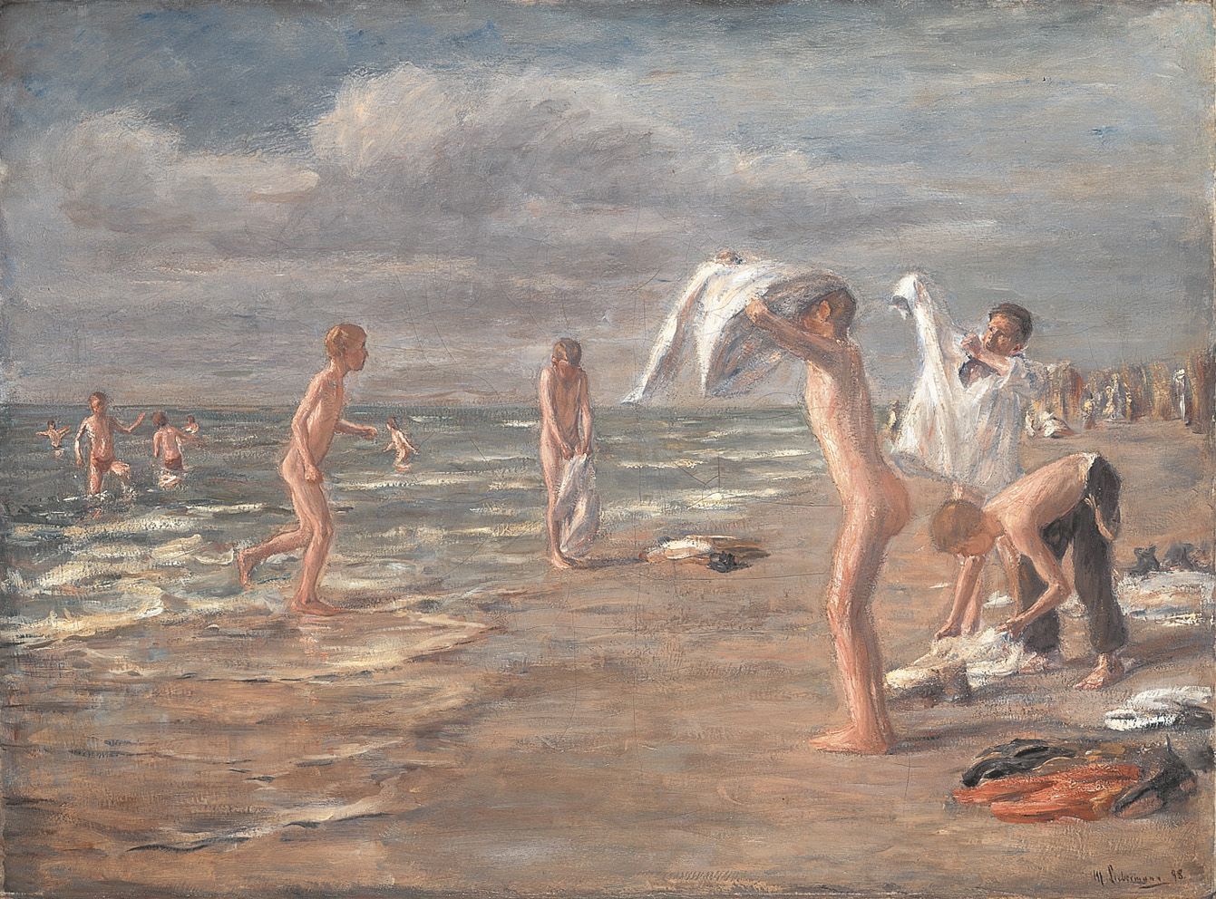 Bain des garçons - Max Liebermann