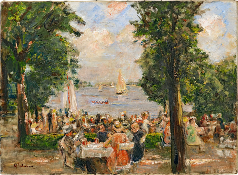 Beergarden près du Wannsee (maison au bord du lac) - Max Liebermann
