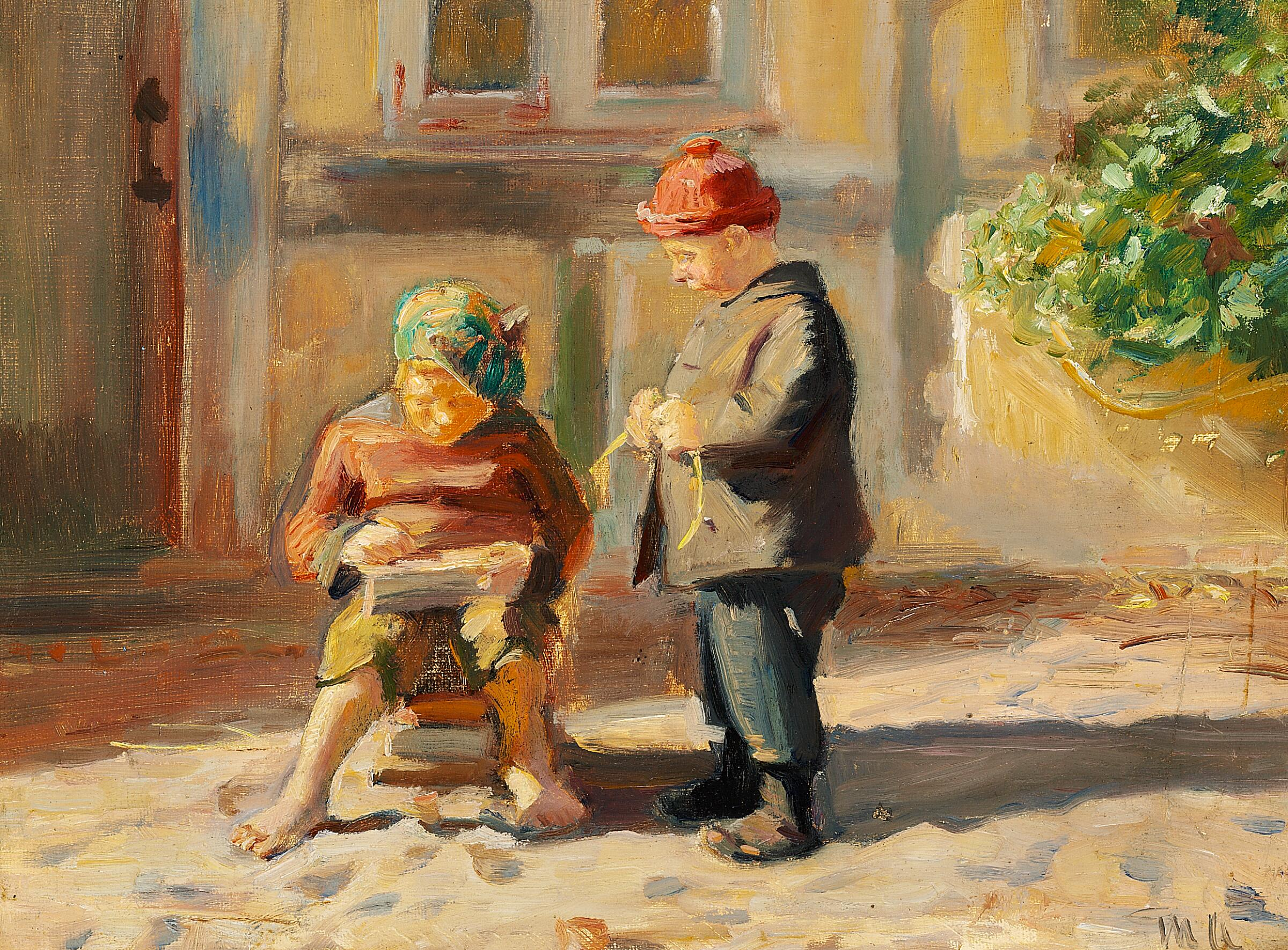 Des petits garçons qui jouent. - Michael Peter Ancher - Alpha Reproduction