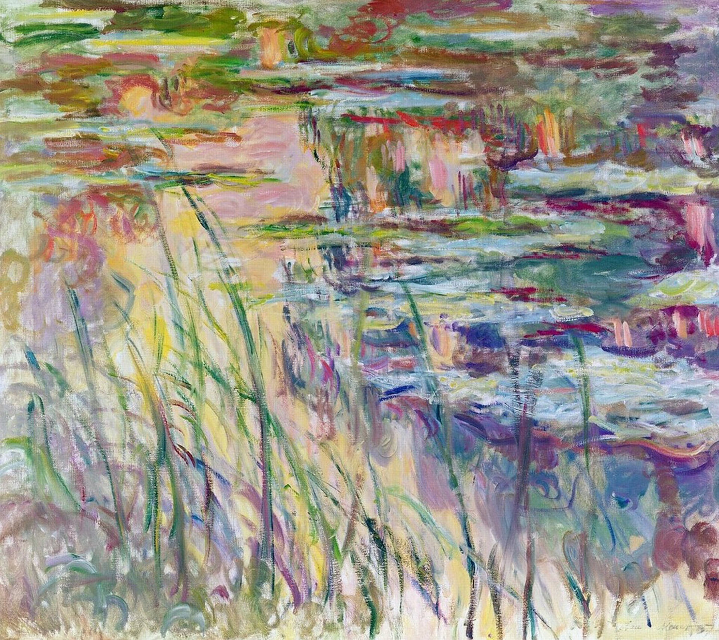 🎨 Nymphéas avec roseaux (vers 1918)