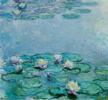 🌸 Nymphéas – Détail de fleurs en gros plan, Claude Monet