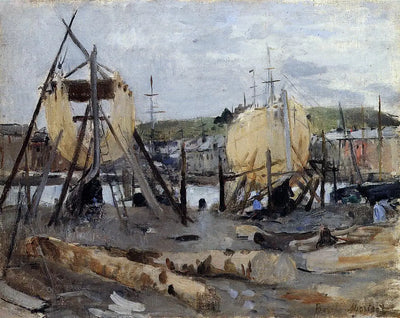 Reproduction du tableau « Bateaux en construction - Berthe Morisot » par Alpha Reproduction en peinture à l’huile
