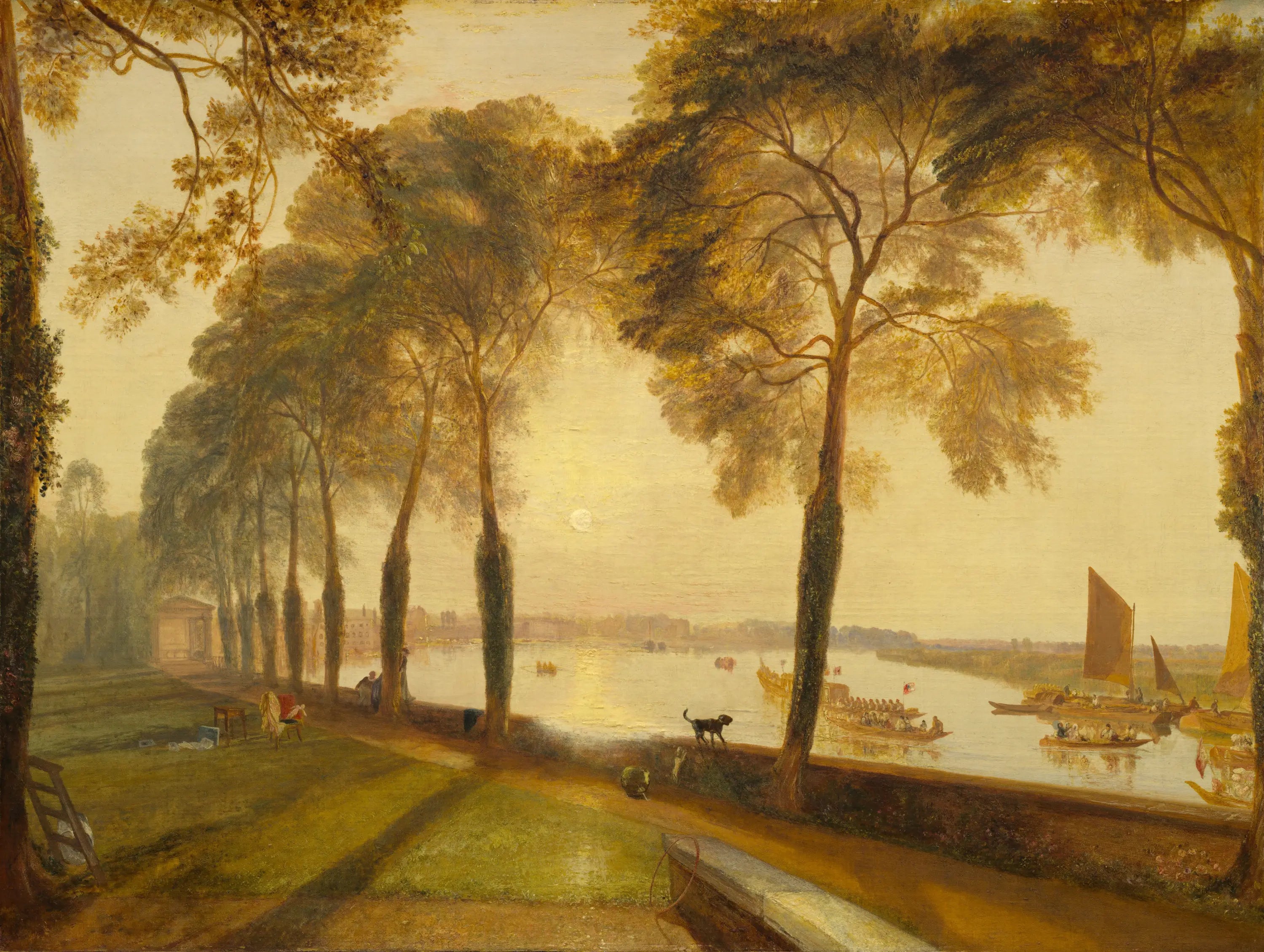 Reproduction du tableau « Mortlake Terrace - J. M. W. Turner » par Alpha Reproduction en peinture à l’huile