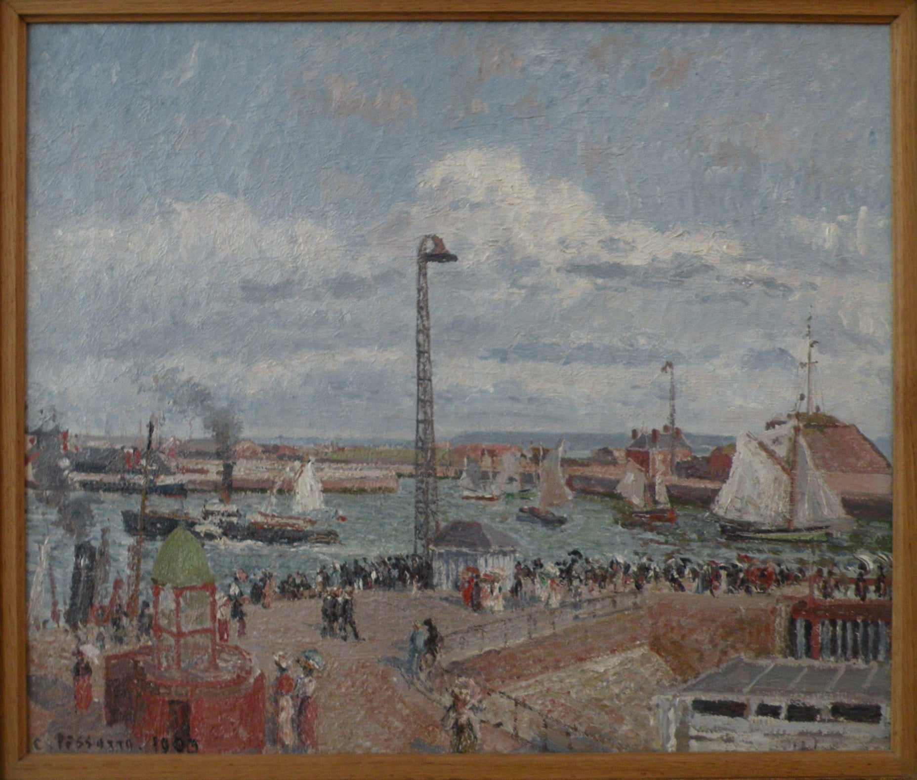 Reproduction du tableau « L'anse des pilotes au Havre. Haute mer. Après-midi. Soleil - Camille Pissarro » par Alpha Reproduction en peinture à l’huile