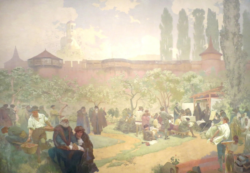 L'école fraternelle à Ivančice - Alphonse Mucha