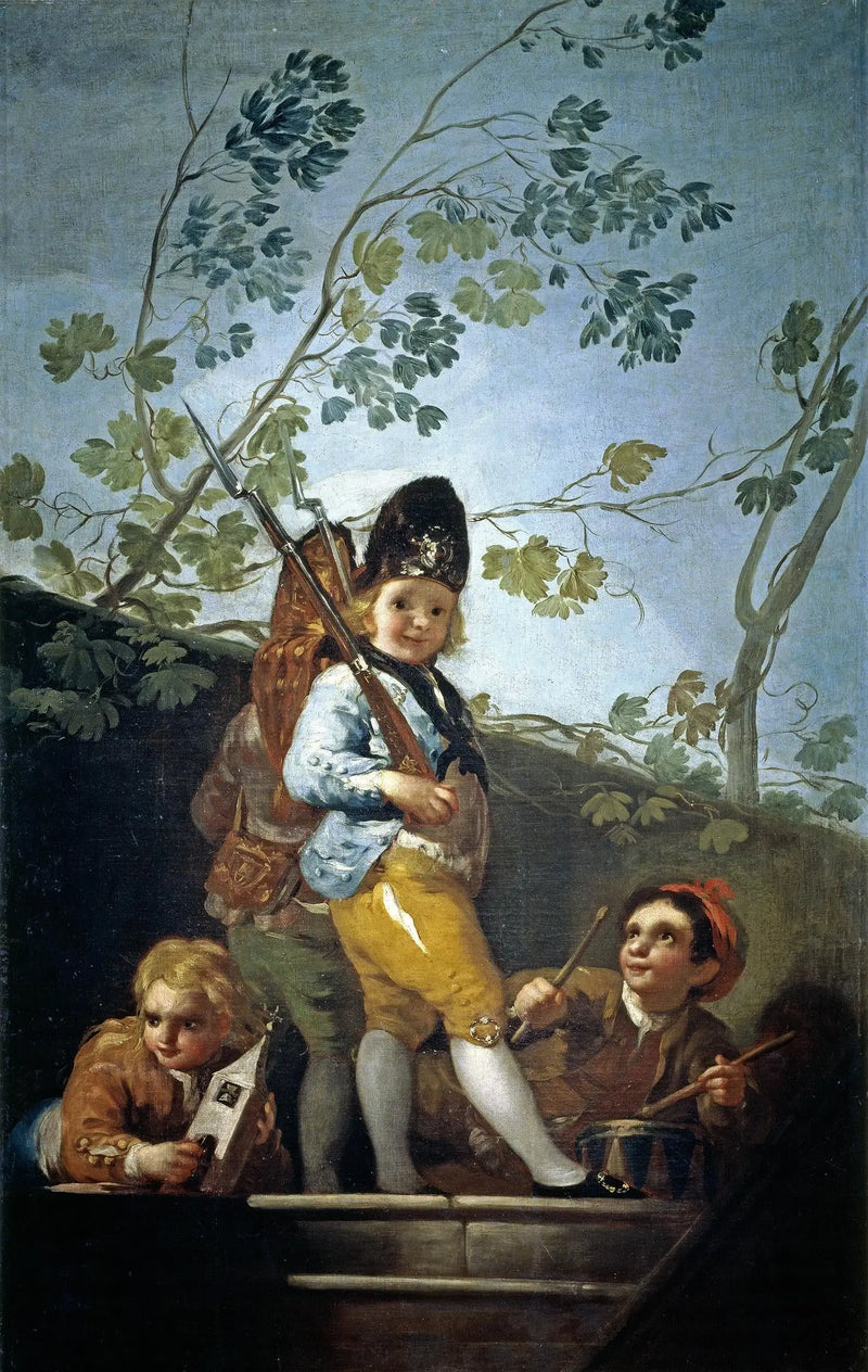 Enfants jouant aux soldats - Francisco de Goya