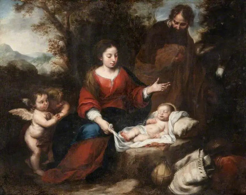 Le repos pendant la fuite en Égypte - Bartolomé Esteban Murillo - Alpha Reproduction