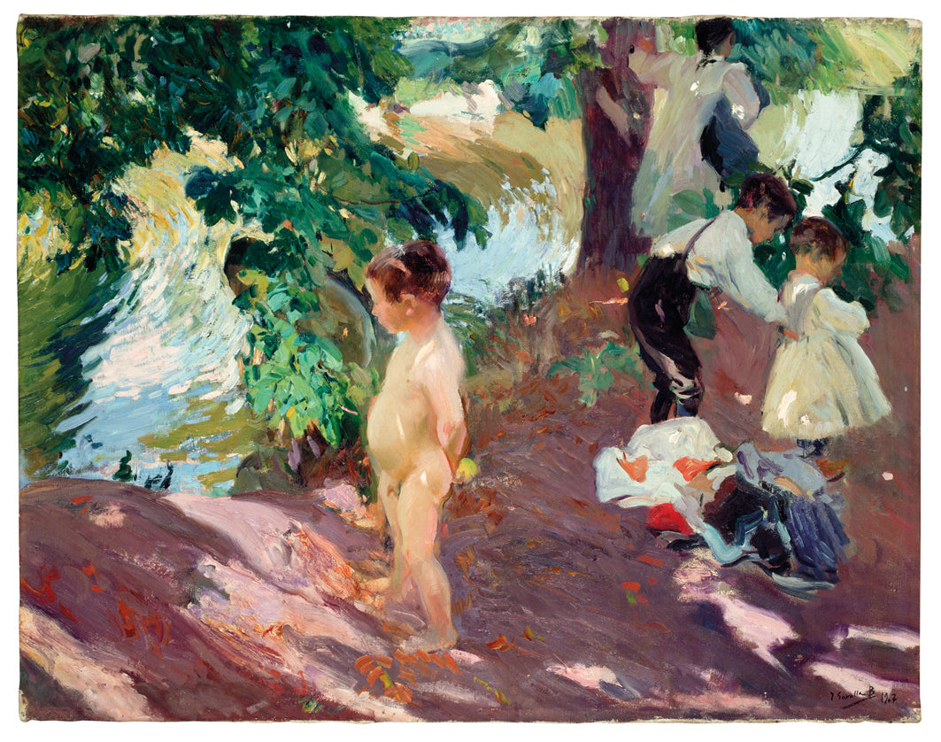 Reproduction du tableau « Le Bain à La Granja - Joaquín Sorolla » par Alpha Reproduction en peinture à l’huile