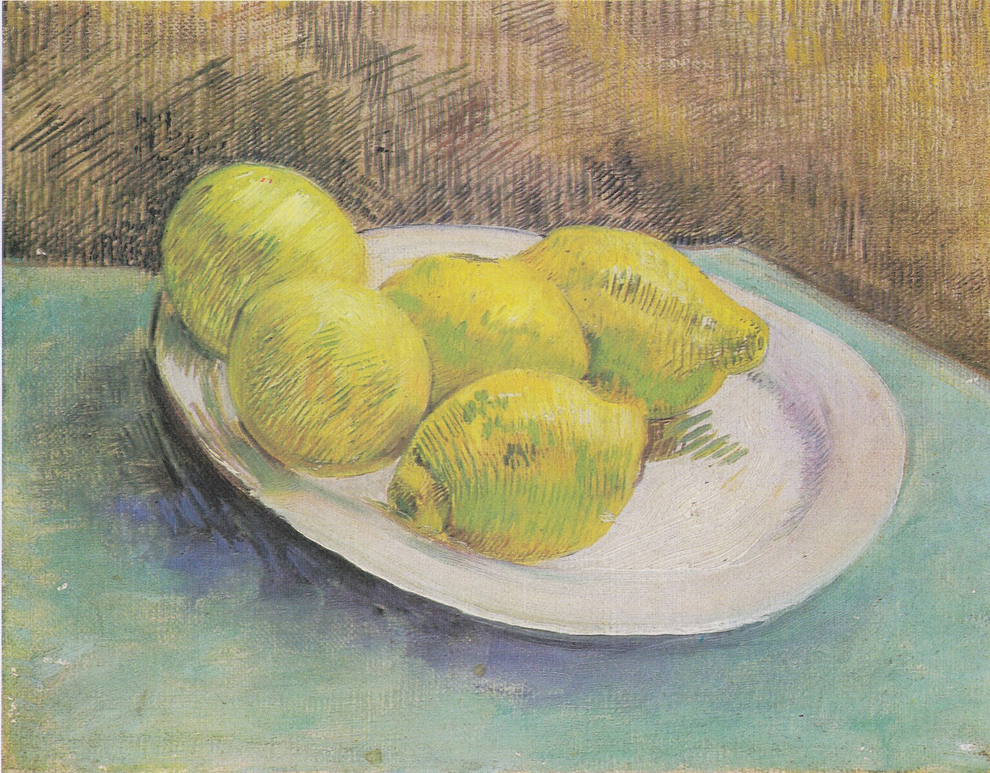 🍋 Nature morte avec des citrons sur une assiette – Vincent van Gogh (1887)