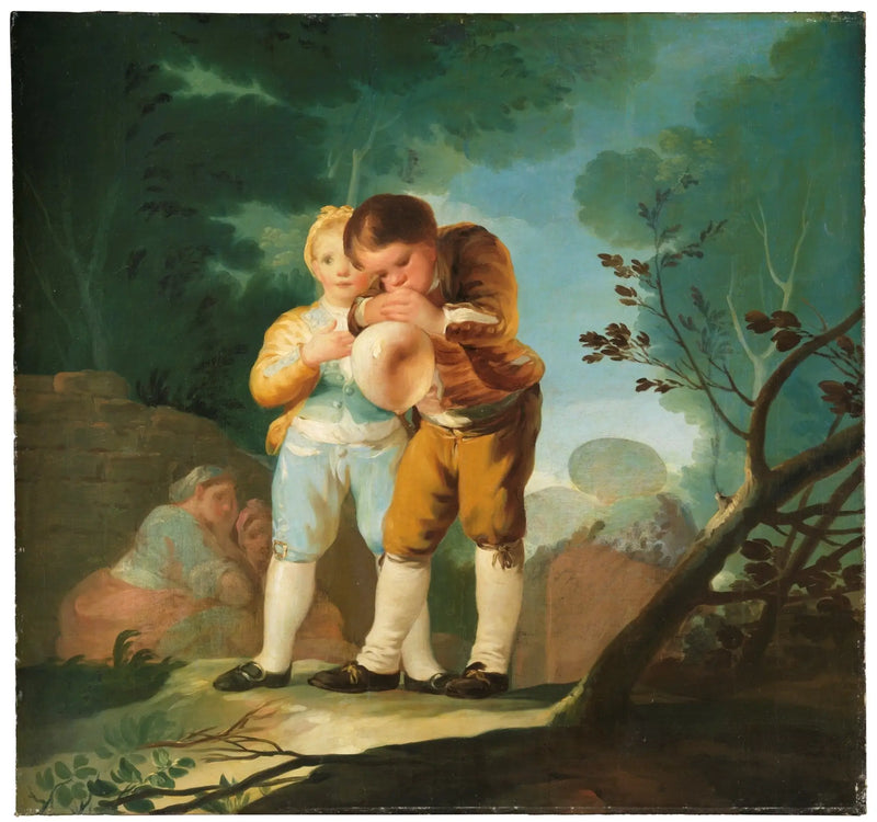 Enfants gonflant une vessie - Francisco de Goya